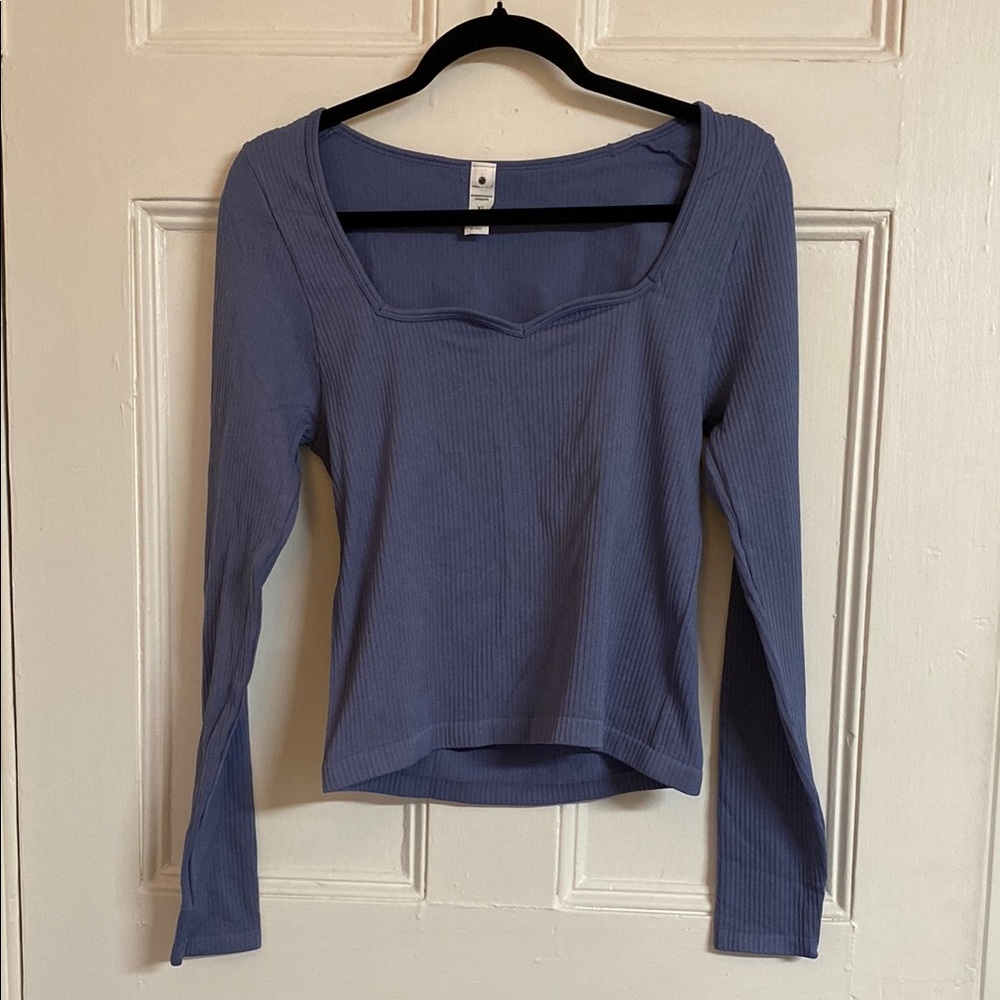 Yogalicious women’s blue and black ribbed tops